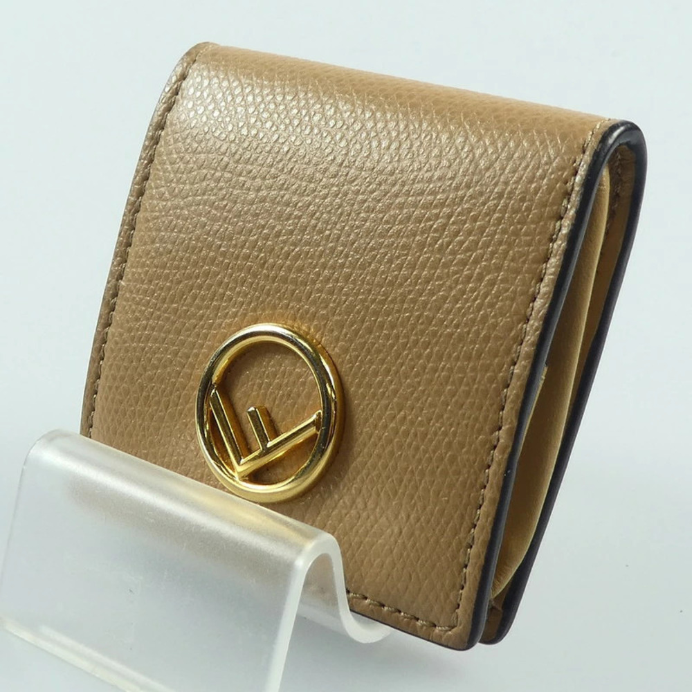 Fendi F coin case Wallet Beige Cream